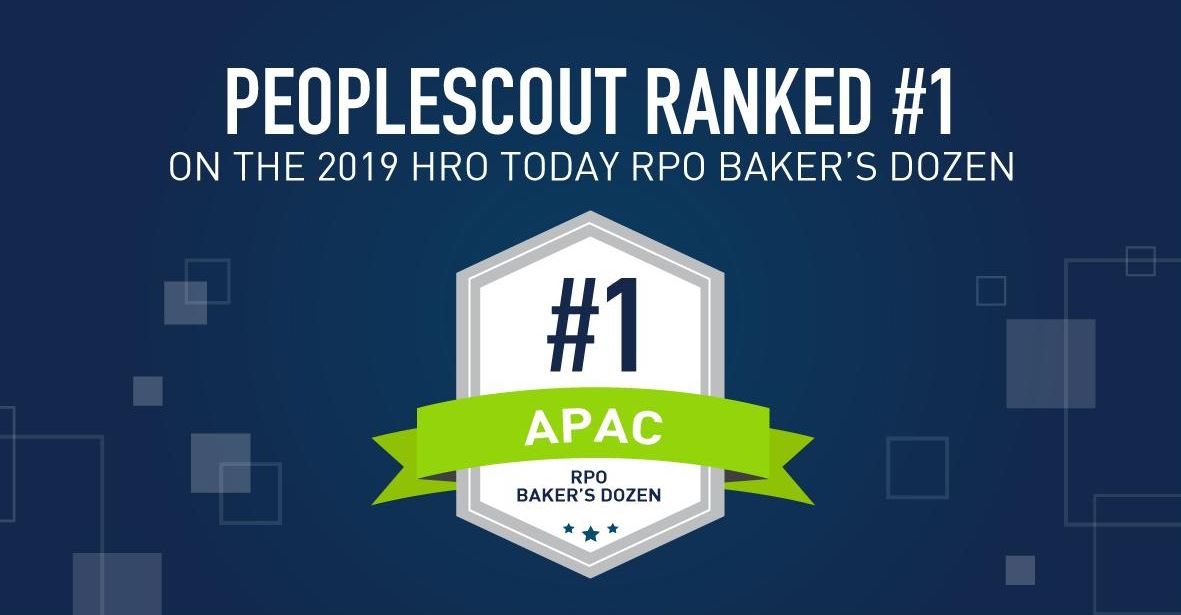 PeopleScout Named the No. 1 RPO Provider on the HRO Today Baker’s Dozen for APAC and the No. 3 RPO Provider on the HRO Today Baker’s Dozen for EMEA