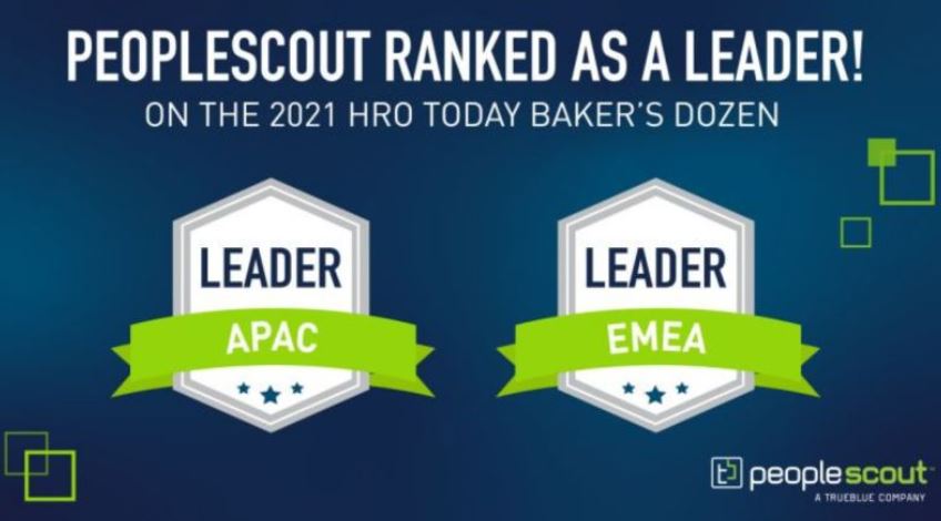 PeopleScout Named an RPO Leader in EMEA and APAC on HRO Today’s RPO Baker’s Dozen Customer Satisfaction Ratings